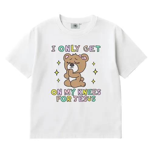 KNEES FOR JESUS WHITE TEE