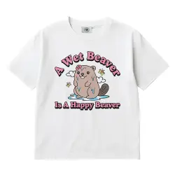 WET BEAVER WHITE TEE