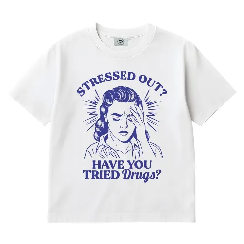 STRESSED OUT WHITE TEE