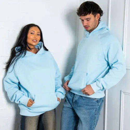 LIGHT BLUE PREMIUM BLANK UNISEX HOODIE