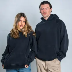 VINTAGE BLACK PREMIUM BLANK UNISEX HOODIE