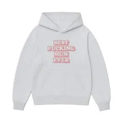 BEST MUM WHITE MARLE HOODIE