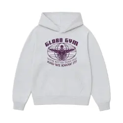 GLOBO GYM WHITE MARLE HOODIE