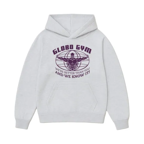 GLOBO GYM WHITE MARLE HOODIE