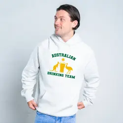 AUSTRALIAN DRINKING TEAM WHITE MARLE HOODIE