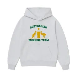 AUSTRALIAN DRINKING TEAM WHITE MARLE HOODIE