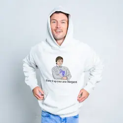 SHOVE IT MARGARET WHITE MARLE HOODIE