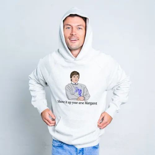 SHOVE IT MARGARET WHITE MARLE HOODIE