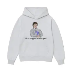 SHOVE IT MARGARET WHITE MARLE HOODIE