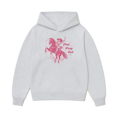 PINK PONY CLUB WHITE MARLE HOODIE