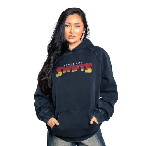 KC SWIFTS FRONT & BACK VINTAGE BLACK HOODIE