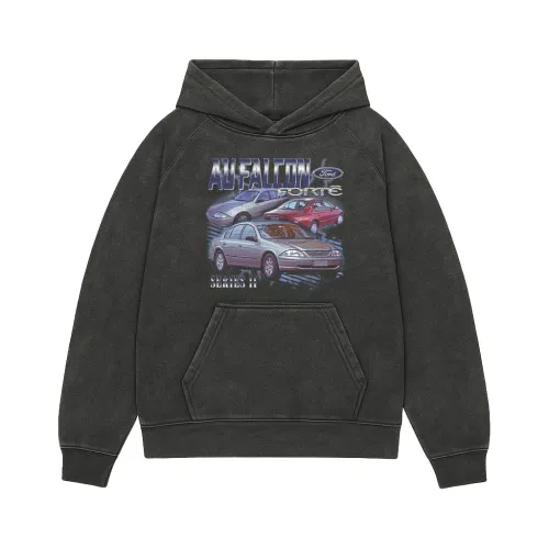 AU FALCON VINTAGE BLACK HOODIE