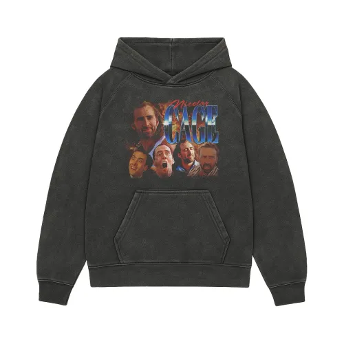 NIC CAGE VINTAGE BLACK HOODIE