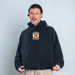 ON TAP FRONT & BACK VINTAGE BLACK HOODIE