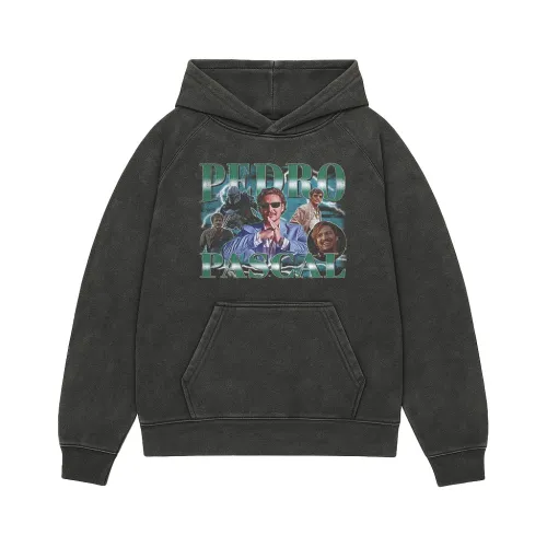 PEDRO PASCAL VINTAGE BLACK HOODIE