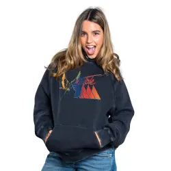 RETRO TRIPLE M LOGO VINTAGE BLACK HOODIE