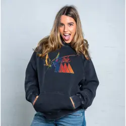 RETRO TRIPLE M LOGO VINTAGE BLACK HOODIE