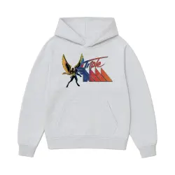 RETRO TRIPLE M LOGO WHITE MARLE HOODIE