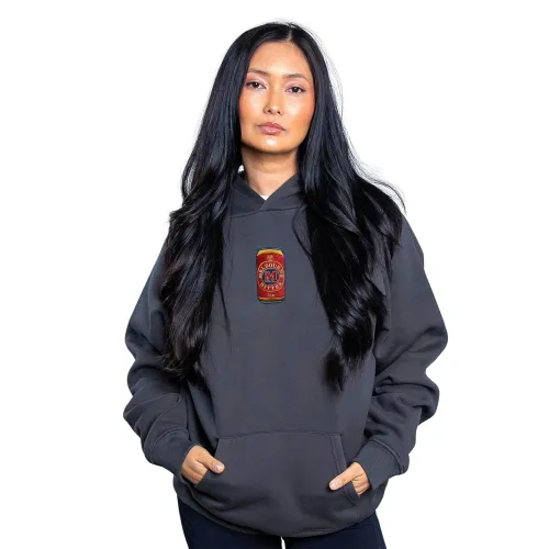 GRAPHITE MELBOURNE BITTER CAN EMBROIDERED HOODIE