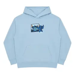 LIGHT BLUE STITCH HOODIE