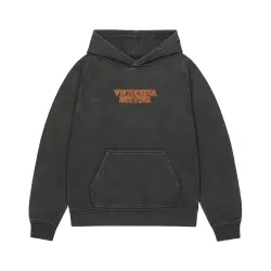 VICTORIA BITTER SPELLOUT EMBROIDERED VINTAGE BLACK HOODIE