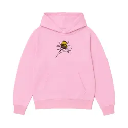 TOASTY CINNAMON BUN EMBROIDERED PINK HOODIE