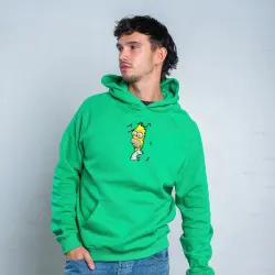 HEDGES EMBROIDERED GREEN HOODIE