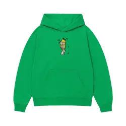 HEDGES EMBROIDERED GREEN HOODIE