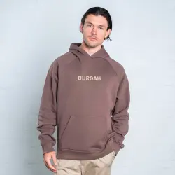 BURGAH EMBROIDERED DARK BROWN HOODIE