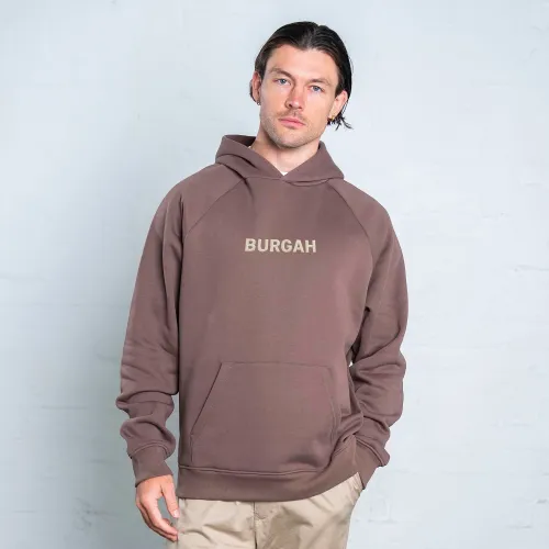 BURGAH EMBROIDERED DARK BROWN HOODIE