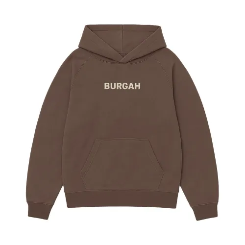 BURGAH EMBROIDERED DARK BROWN HOODIE