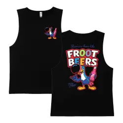 FROOT BEERS FRONT & BACK BLACK TANK FROOT BEERS FRONT & BACK BLACK TANK