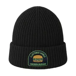 CLAYTON'S WORLD BLACK KNIT BEANIE