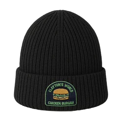 CLAYTON'S WORLD BLACK KNIT BEANIE