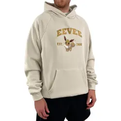 EEVEE EMBROIDERED BONE HOODIE
