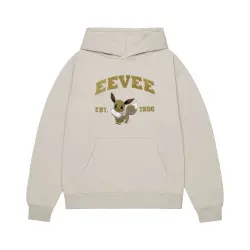 EEVEE EMBROIDERED BONE HOODIE