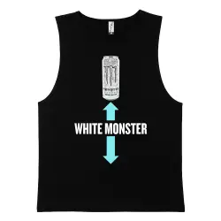 WHITE MONSTER BLACK TANK