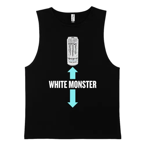 WHITE MONSTER BLACK TANK