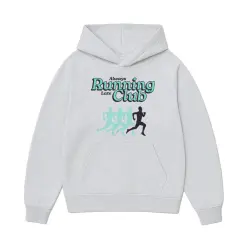 ALWAYS RUNNING LATE CLUB WHITE MARLE HOODIE