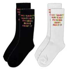 2 PACK MY TUMMY HURTS SOCKS