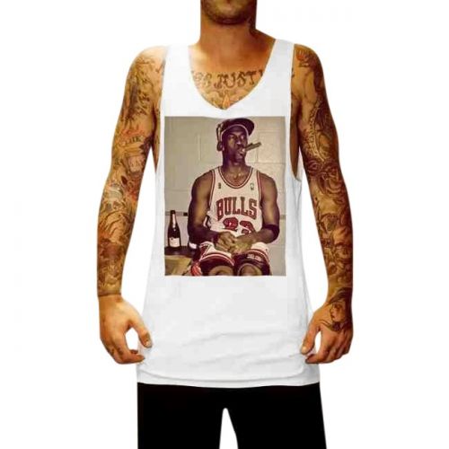 SMOKING HOT JORDAN WHITE SINGLET