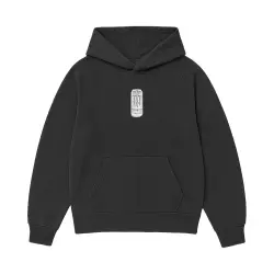 GRAPHITE EMBROIDERY WHITE MONSTER PATCH HOODIE