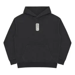 VINTAGE BLACK EMBROIDERY WHITE MONSTER PATCH HOODIE