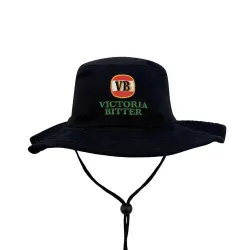 RETRO VICTORIA BITTER BLACK WIDE BRIM HAT
