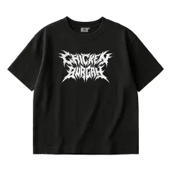 METAL CHICKEN BURGAH BLACK TEE