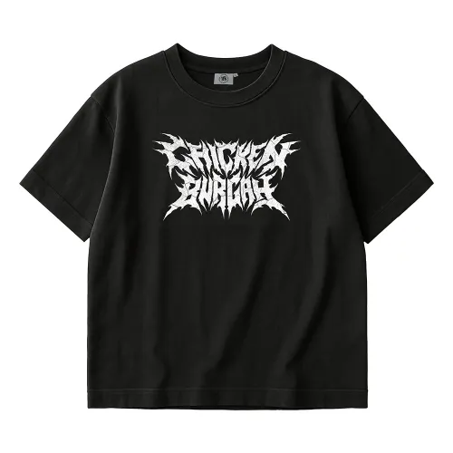 METAL CHICKEN BURGAH BLACK TEE
