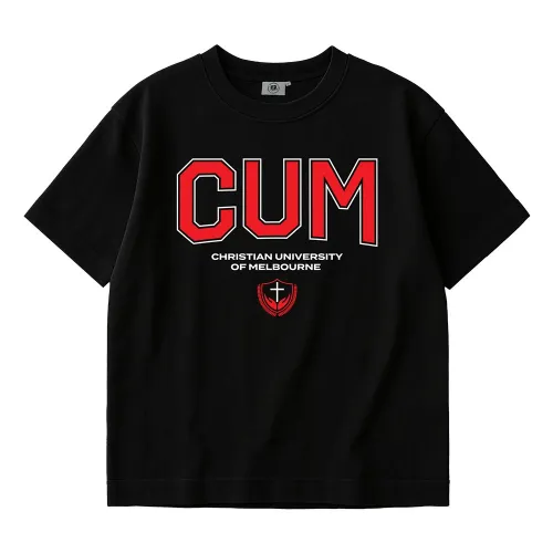 CUM UNIVERSITY BLACK TEE