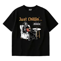 JUST CHILLIN BLACK TEE