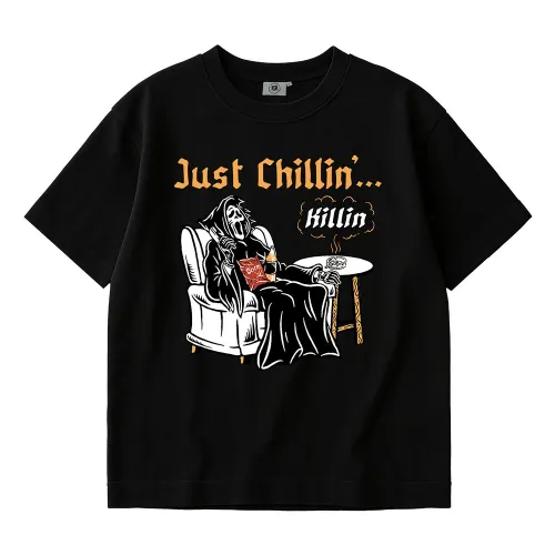 JUST CHILLIN BLACK TEE