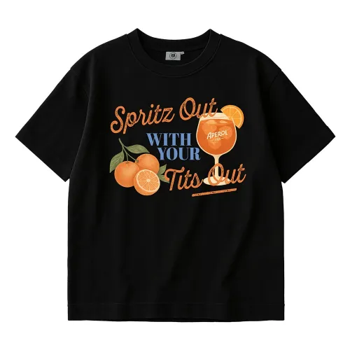 SPRITZ OUT BLACK TEE